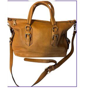 Urban Brown Shoulder Handbag Tote Brass Hardware